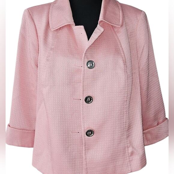 TAHARI Elegant Peach Women's Jacket sz 16W - Picture 1 of 8